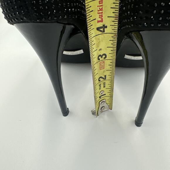 Lauren Lorraine Pump Shoes High Heel Size 11 Black Rhinestone Formal Party NEW - Picture 12 of 15
